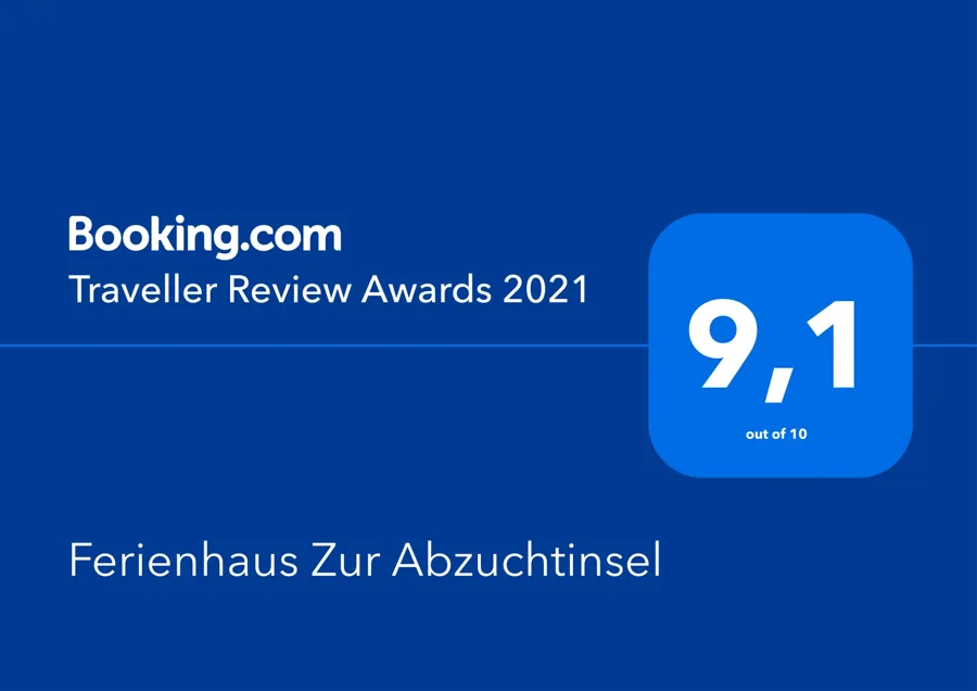 Booking.com Traveller Review Awards 2021, 9,1 von 10